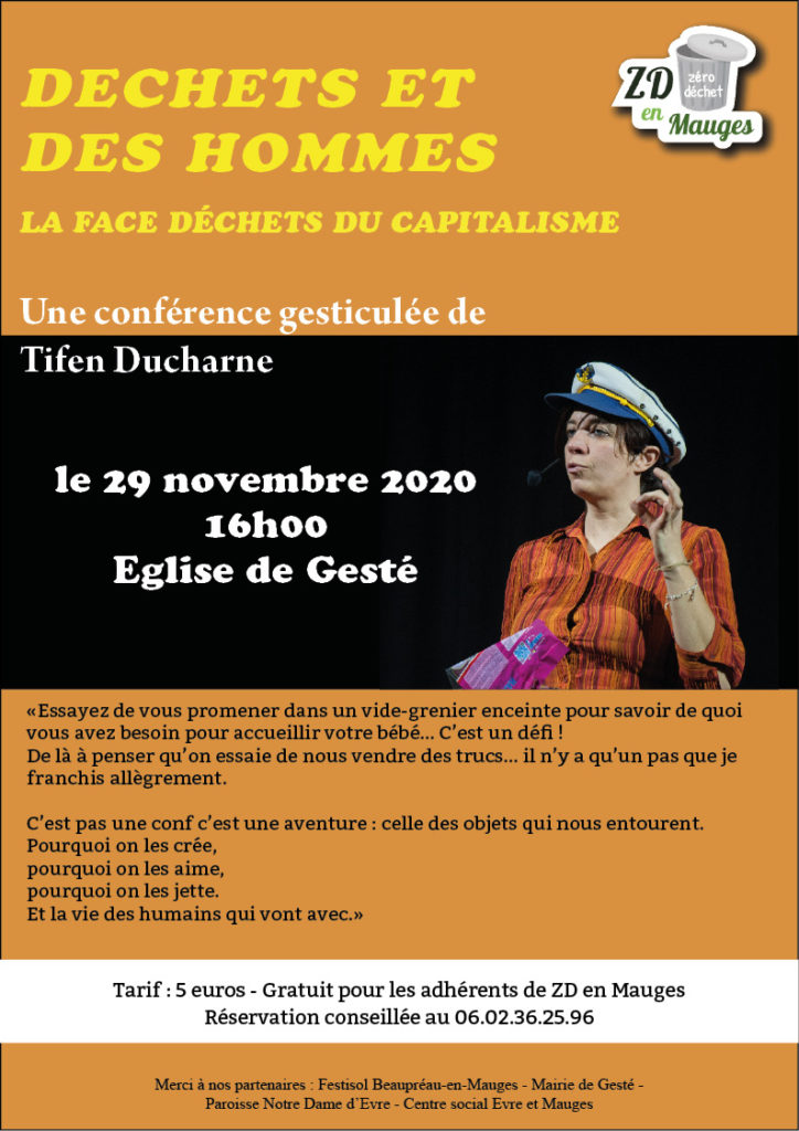 Affiche conférence gesticulée de Tifen Ducharne